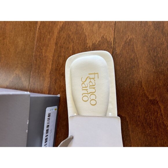 COPY - Franco Sarto White Leather Franco Caris Slides Sandals Leather 9.5 M NEW - Picture 4 of 9